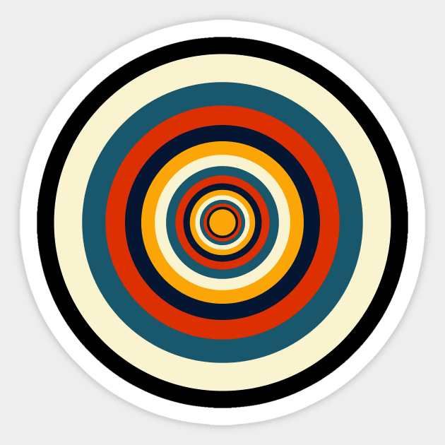Concentric Pop Target Sticker by n23tees